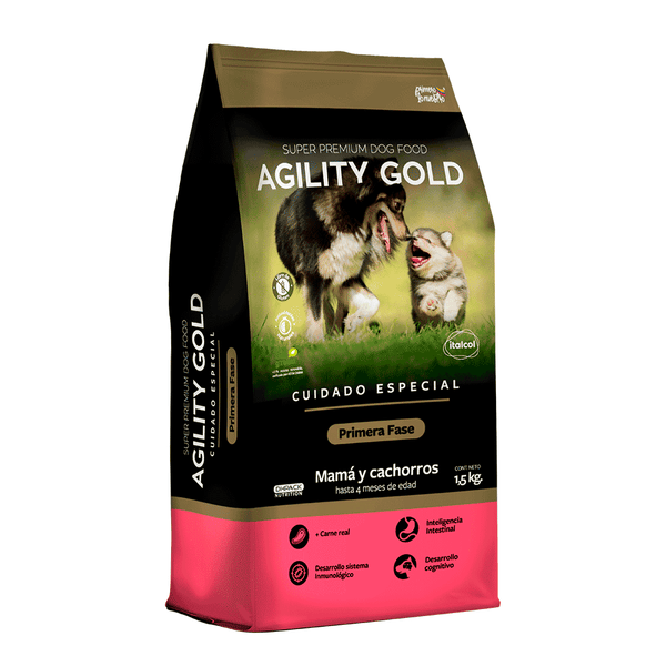 Alimento Para Perro Agility Gold Mamá Y Cachorros Primera Fase 1,5 Kg