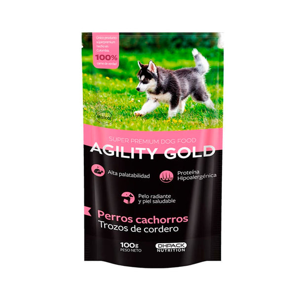 Alimento Húmedo para perro Agility Gold Cachorros Pequeños Y Grandes Trozos De Cordero  |Anipet Colombia