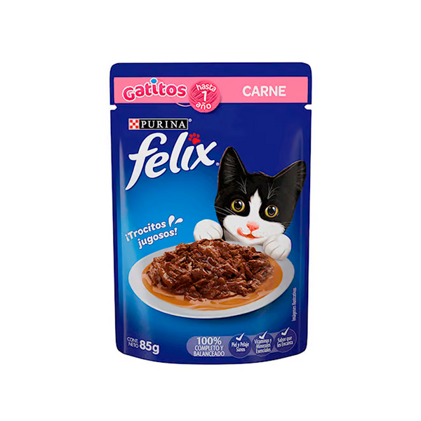 Alimento Húmedo Para Gato Felix Classic Gatitos Con Carne  |Anipet Colombia