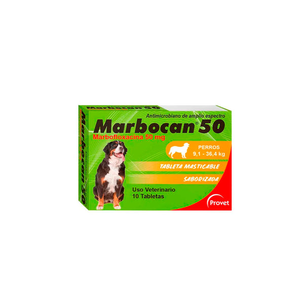Marbocan De 50 g Para Perro 9,1-36,4 Kg |Medicamentos perros y gatos|Anipet Colombia